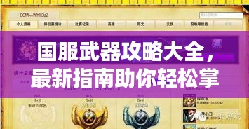 国服武器攻略大全，最新指南助你轻松掌握！