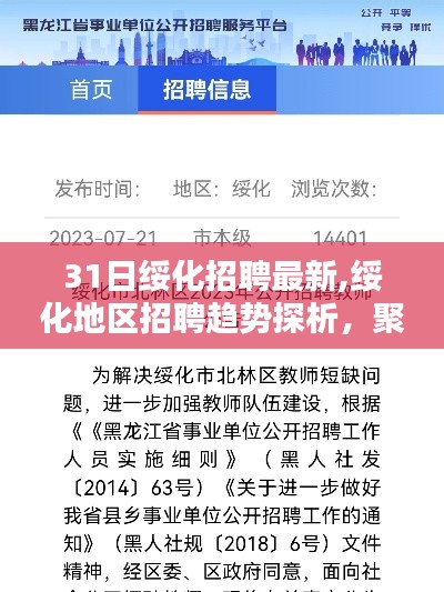 聚焦绥化招聘动态，最新招聘趋势分析与最新招聘信息速递