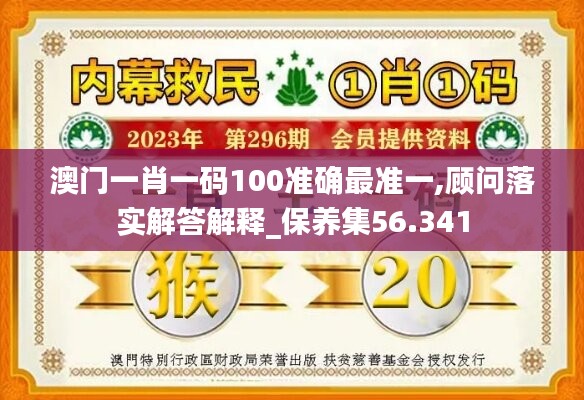 澳门一肖一码100准确最准一,顾问落实解答解释_保养集56.341