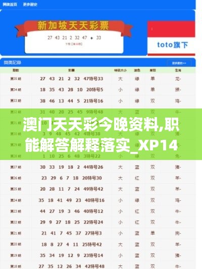 澳门天天彩今晚资料,职能解答解释落实_XP14.196