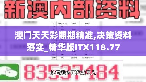 澳门天天彩期期精准,决策资料落实_精华版ITX118.77