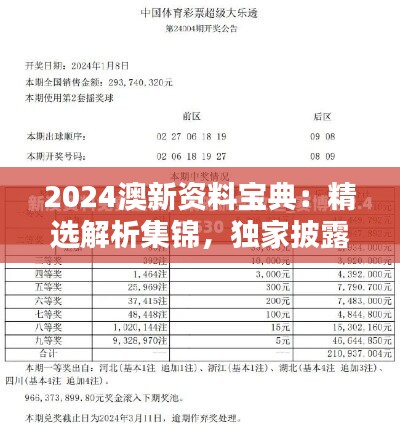 2024澳新资料宝典：精选解析集锦，独家披露FYK740.49