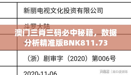 澳门三肖三码必中秘籍，数据分析精准版BNK811.73