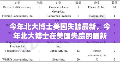 北大博士美国失踪最新进展，深度解析与案例分析