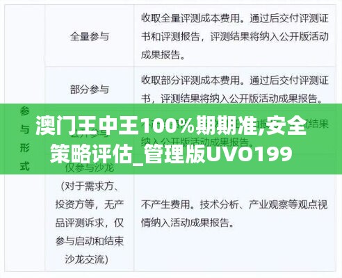 澳门王中王100%期期准,安全策略评估_管理版UVO199