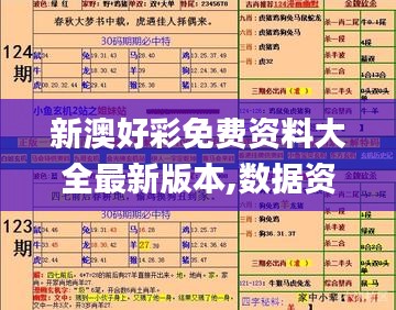 新澳好彩免费资料大全最新版本,数据资料解释落实_影像版YPD555.08