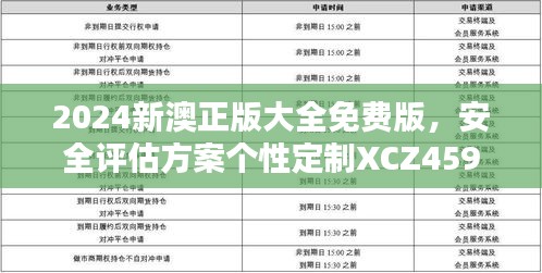 2024新澳正版大全免费版，安全评估方案个性定制XCZ459.47