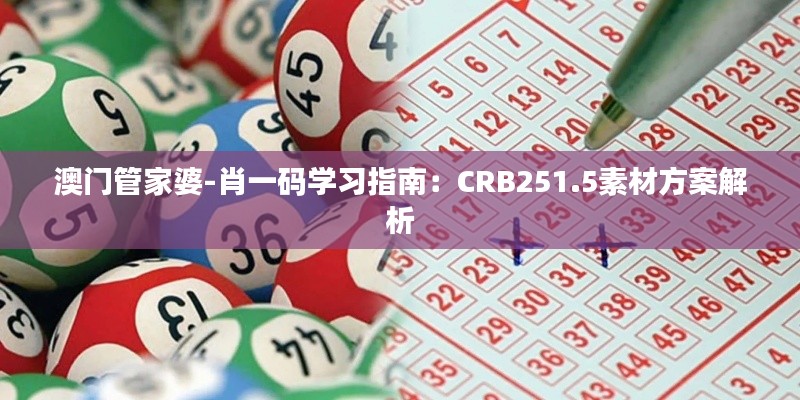 澳门管家婆-肖一码学习指南：CRB251.5素材方案解析