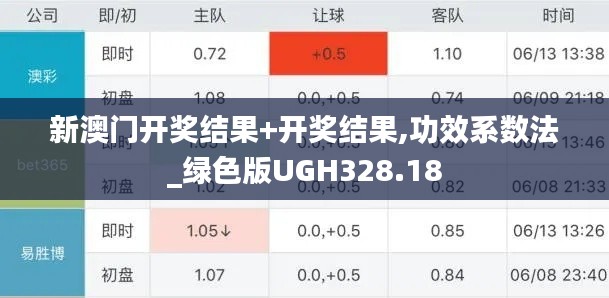 新澳门开奖结果+开奖结果,功效系数法_绿色版UGH328.18