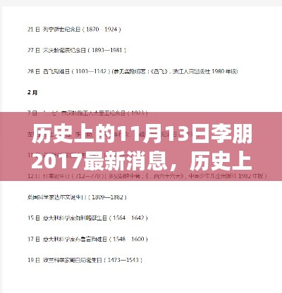 历史上的11月13日与李朋最新消息全解析，追踪名人资讯的指南