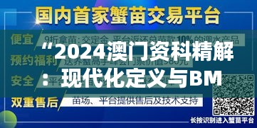 “2024澳门资科精解：现代化定义与BMV77.549多维探索”