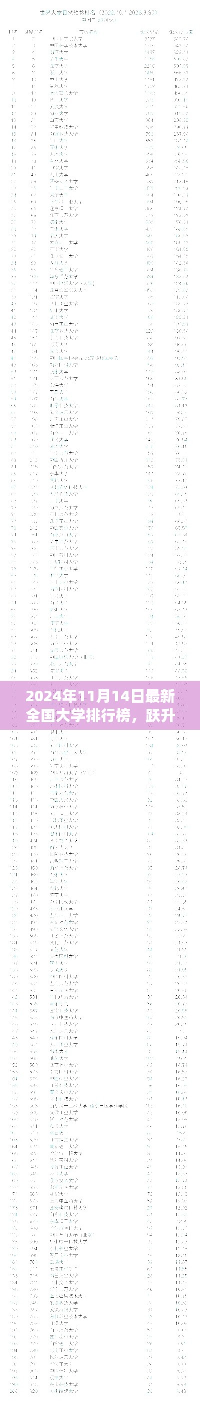 跃升知识之巅，2024年全国大学新纪元排行榜中的自信与成就之旅