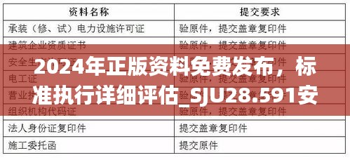 2024年正版资料免费发布，标准执行详细评估_SJU28.591安全版