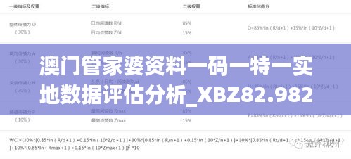 澳门管家婆资料一码一特一实地数据评估分析_XBZ82.982证据版