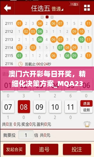 澳门六开彩每日开奖，精细化决策方案_MQA23.158美学版