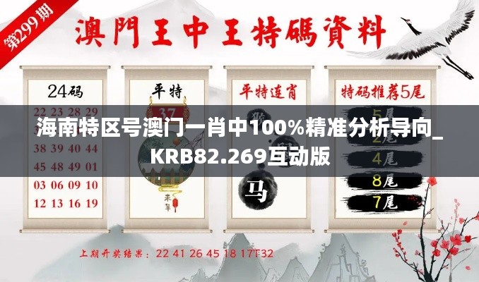 海南特区号澳门一肖中100%精准分析导向_KRB82.269互动版