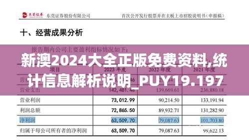 新澳2024大全正版免费资料,统计信息解析说明_PUY19.197创意版