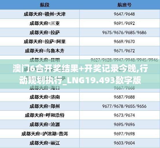 澳门6合开奖结果+开奖记录今晚,行动规划执行_LNG19.493数字版