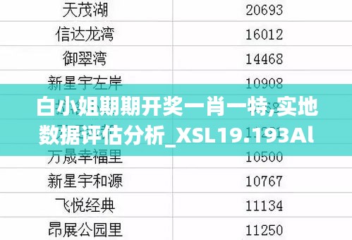 白小姐期期开奖一肖一特,实地数据评估分析_XSL19.193Allergo版(意为轻快)