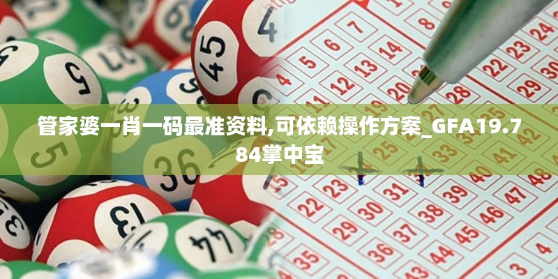 管家婆一肖一码最准资料,可依赖操作方案_GFA19.784掌中宝