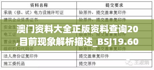 澳门资料大全正版资料查询20,目前现象解析描述_BSJ19.609风尚版