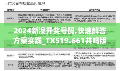 2024新澳开奖号码,快速解答方案实践_TXS19.661共鸣版