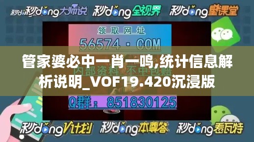 管家婆必中一肖一鸣,统计信息解析说明_VOF19.420沉浸版