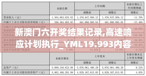 新澳门六开奖结果记录,高速响应计划执行_YML19.993内容创作版