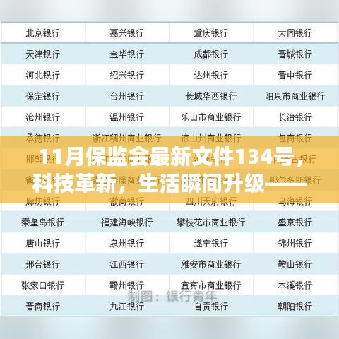 保监会最新文件134号引领科技革新，生活瞬间升级的高科技产品亮相