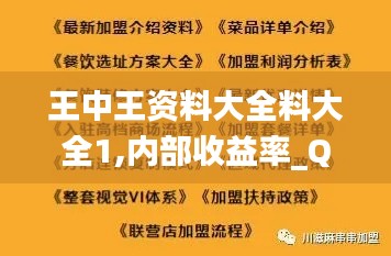 王中王资料大全料大全1,内部收益率_QOL8.42.80毛坯版