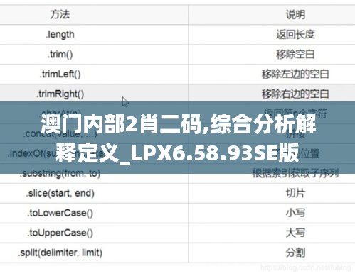 澳门内部2肖二码,综合分析解释定义_LPX6.58.93SE版