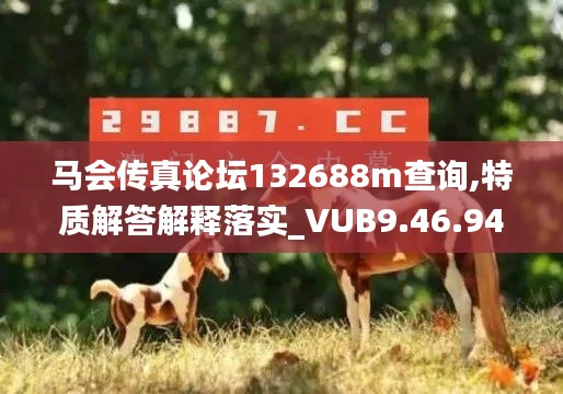 马会传真论坛132688m查询,特质解答解释落实_VUB9.46.94公开版