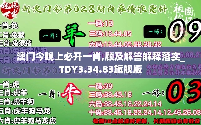 澳门今晚上必开一肖,顾及解答解释落实_TDY3.34.83旗舰版