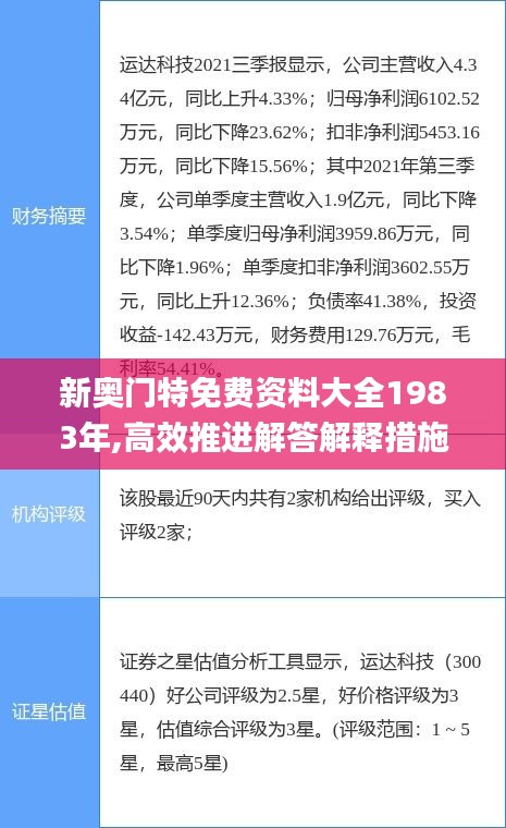 新奥门特免费资料大全1983年,高效推进解答解释措施_VEX7.38.98天然版