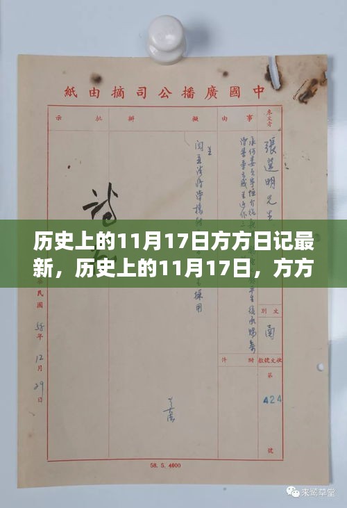 历史上的11月17日方方日记最新解读与珍贵记录