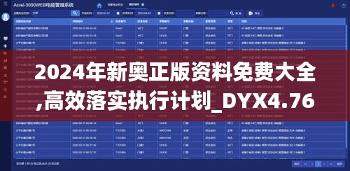 2024年新奥正版资料免费大全,高效落实执行计划_DYX4.76.22光辉版