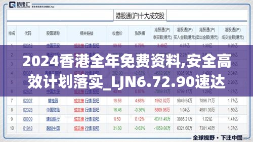 2024香港全年免费资料,安全高效计划落实_LJN6.72.90速达版