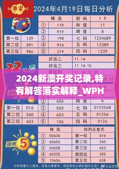 2024新澳开奖记录,特有解答落实解释_WPH8.57.26活现版