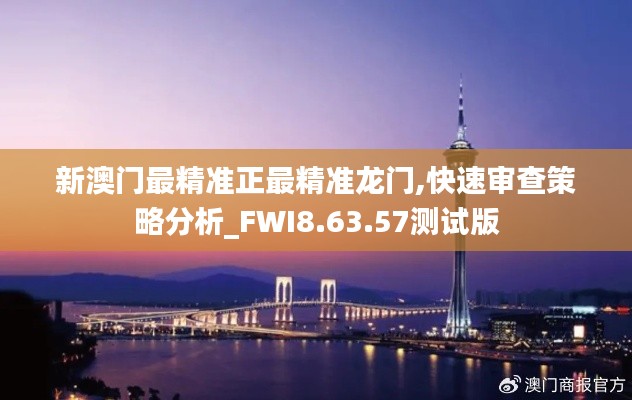 新澳门最精准正最精准龙门,快速审查策略分析_FWI8.63.57测试版