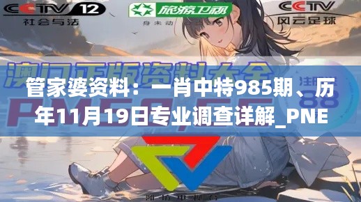 管家婆资料：一肖中特985期、历年11月19日专业调查详解_PNE8.79.94付费版