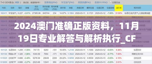 2024澳门准确正版资料，11月19日专业解答与解析执行_CFY1.14.55运动版