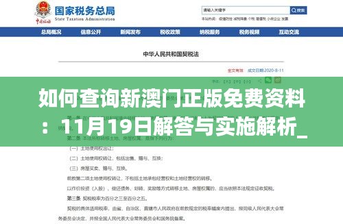 如何查询新澳门正版免费资料：11月19日解答与实施解析_ULI3.75.54神念境