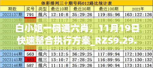 白小姐一码通六肖，11月19日快速整合执行方案_RZS9.29.65旗舰版