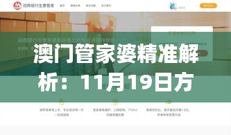 澳门管家婆精准解析：11月19日方案专业讲解_DLA3.14.45终极版