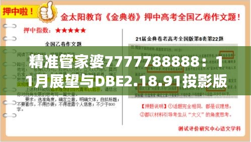 精准管家婆7777788888：11月展望与DBE2.18.91投影版解析