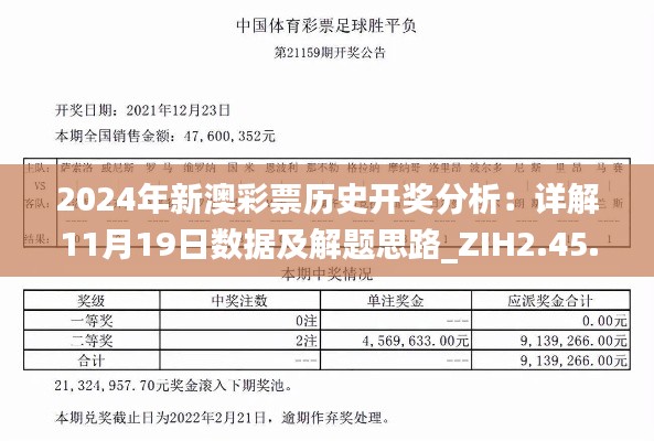 2024年新澳彩票历史开奖分析：详解11月19日数据及解题思路_ZIH2.45.21旗舰版