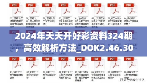 2024年天天开好彩资料324期，高效解析方法_DOK2.46.30版本