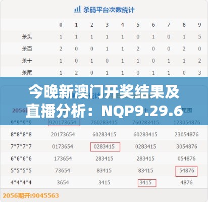 今晚新澳门开奖结果及直播分析：NQP9.29.61多维策略解析