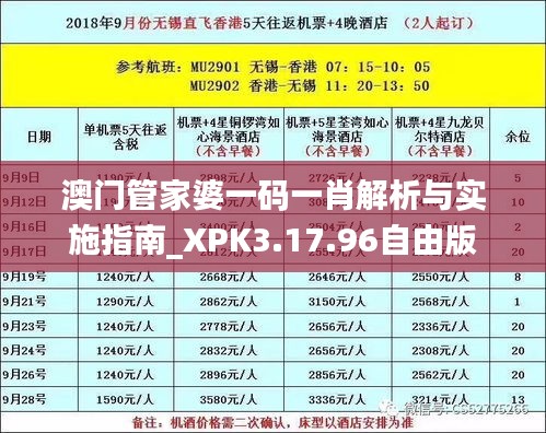 澳门管家婆一码一肖解析与实施指南_XPK3.17.96自由版