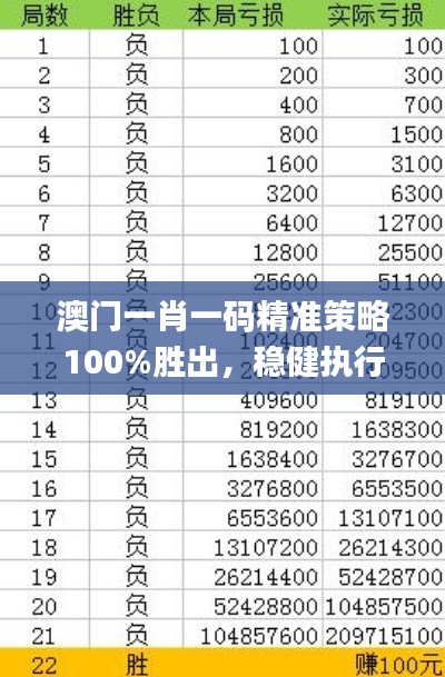 澳门一肖一码精准策略100%胜出，稳健执行方案_QTY6.52.75终极版